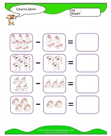 Çıkarma İşlemi Çalışma Sayfaları